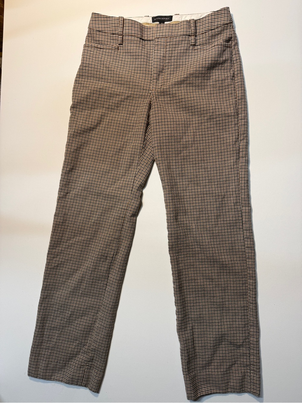 Banana Republic‎ Men’s Tan and Black Micro-Check Chinos